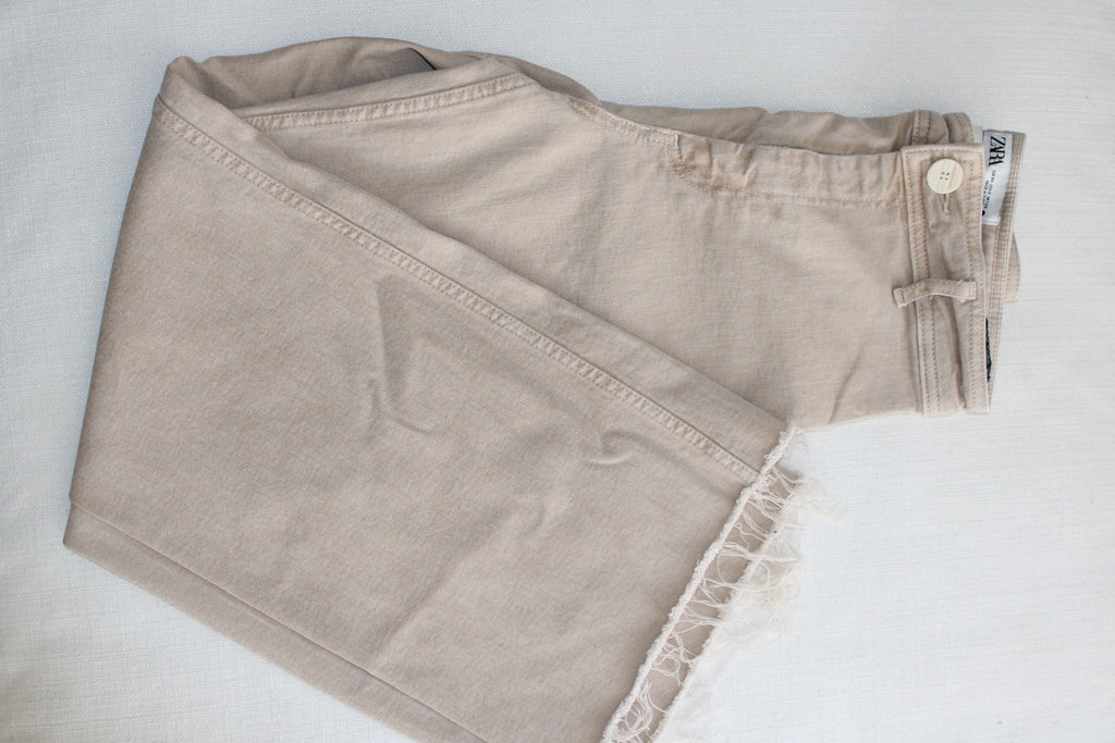 Zara Wide Leg Tan Pants