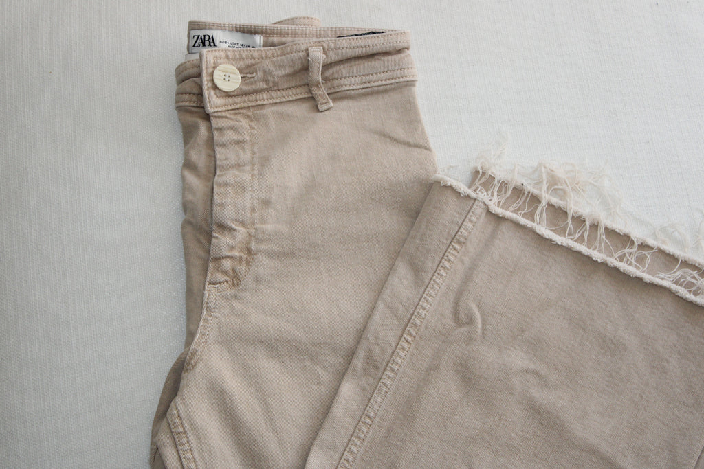 Zara Wide Leg Tan Pants