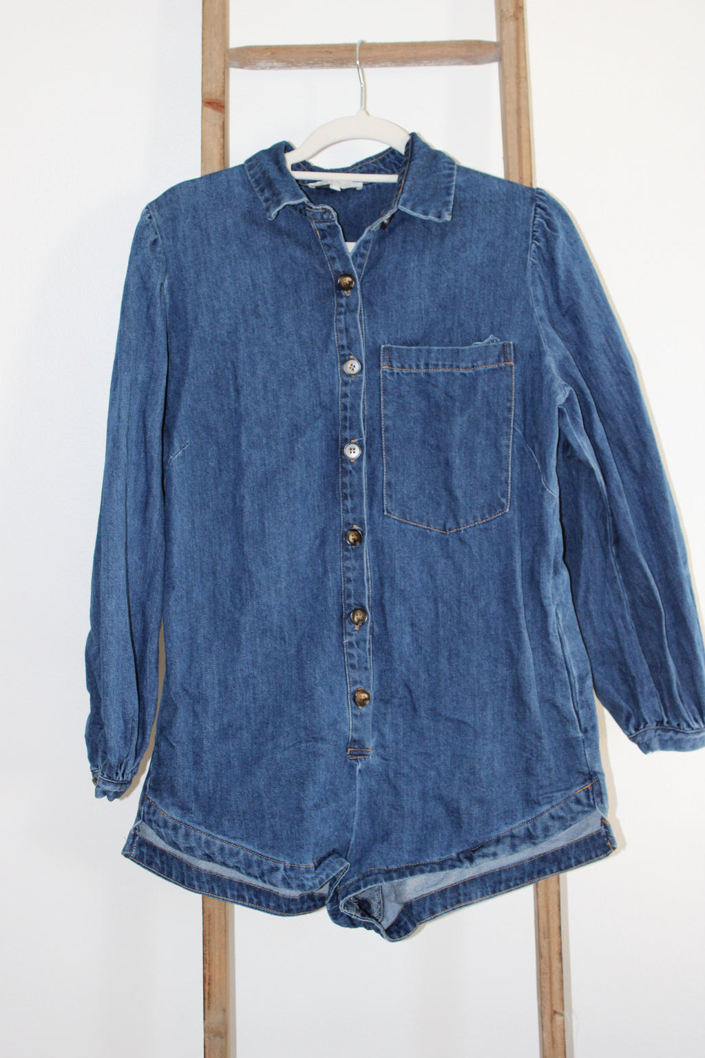 Olivaceous Long Sleeve Romper