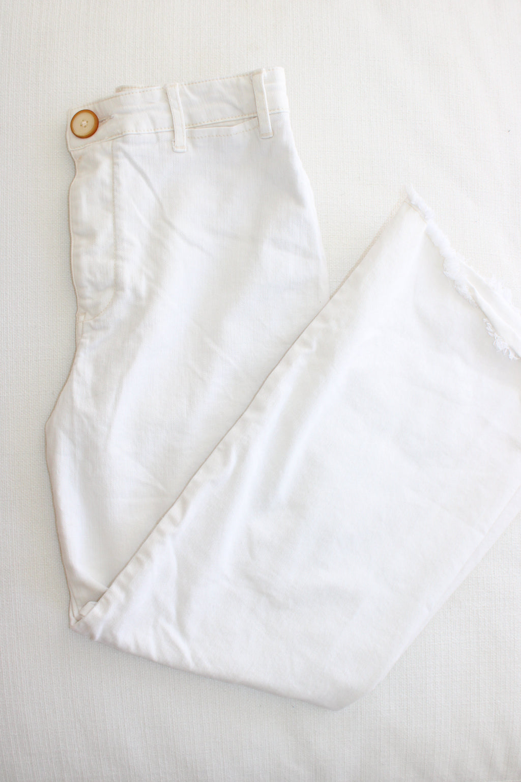 Anthropologie White Straight Denim