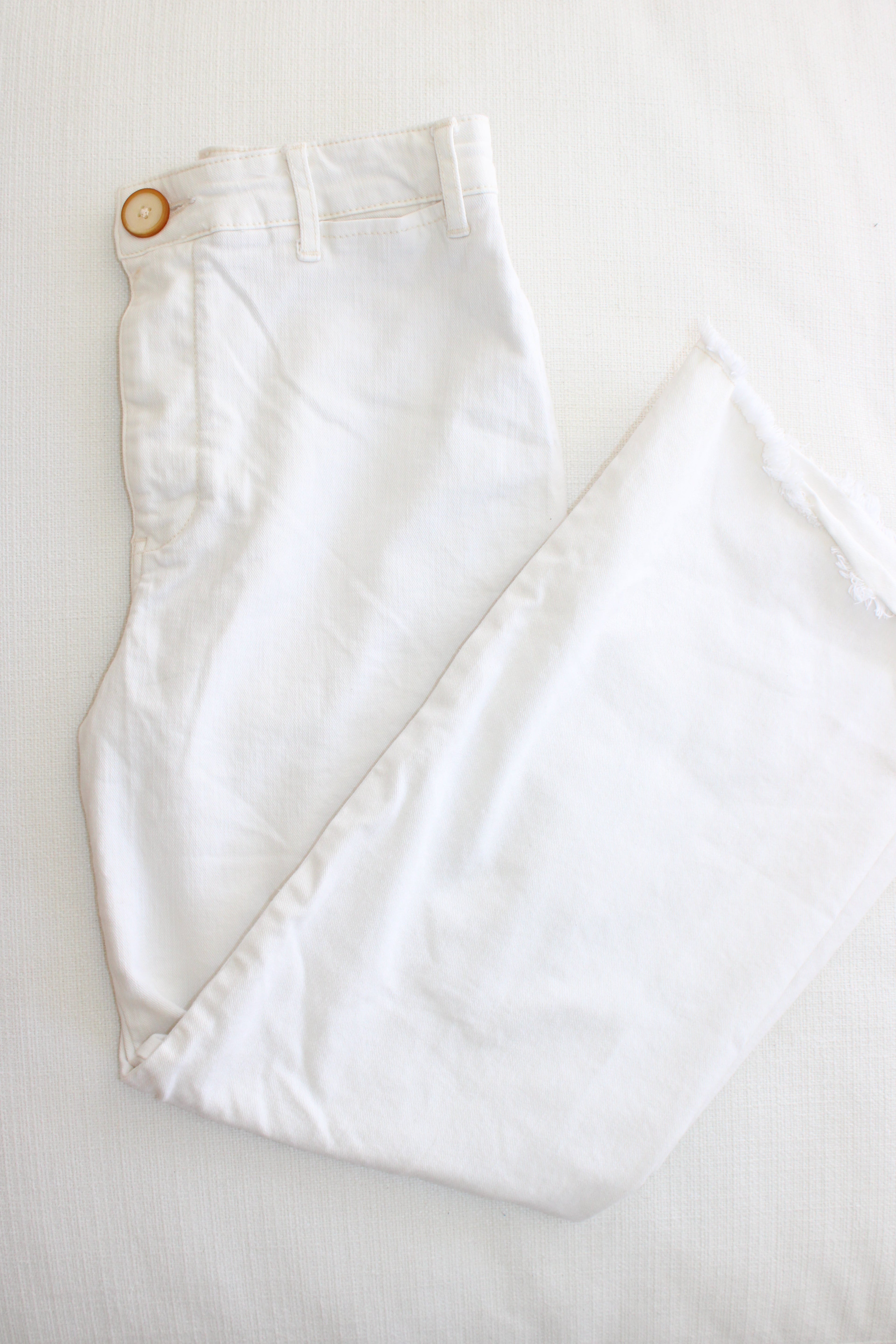 Anthropologie White Straight Denim
