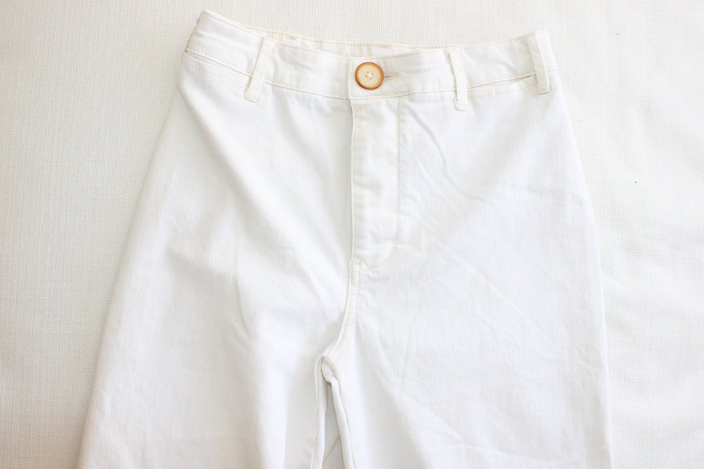 Anthropologie White Straight Denim