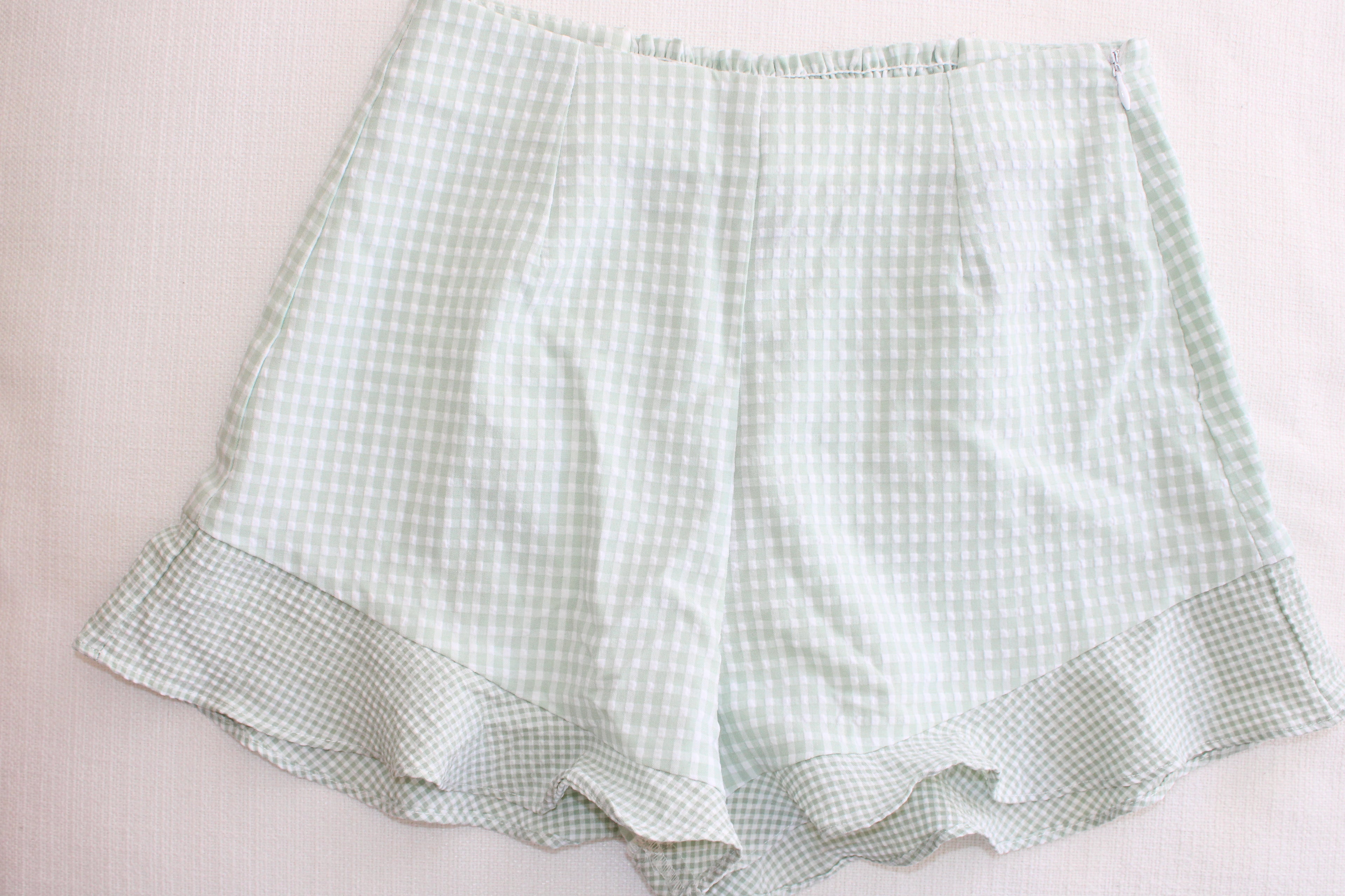 BlankNYC Green Gingham Shorts