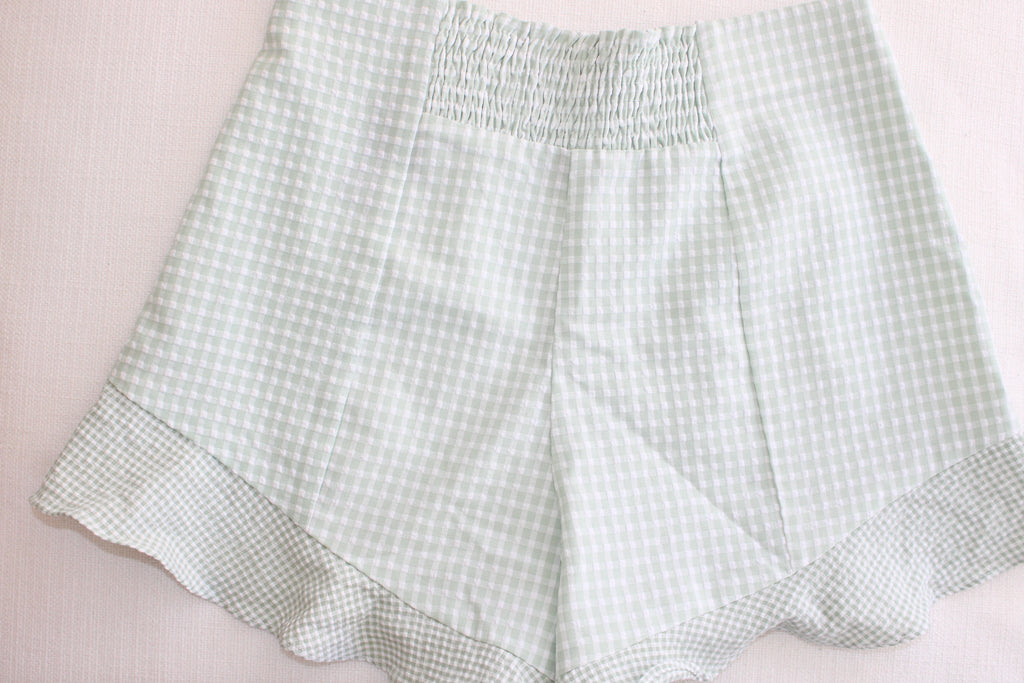 BlankNYC Green Gingham Shorts