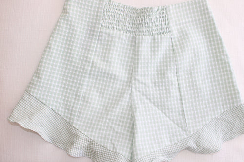 BlankNYC Green Gingham Shorts