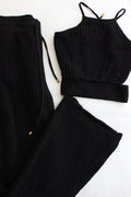 Runaway Crochet Black Beach Set