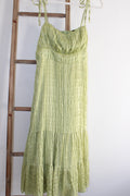 Lulu's Green Pleated Maxi Dress