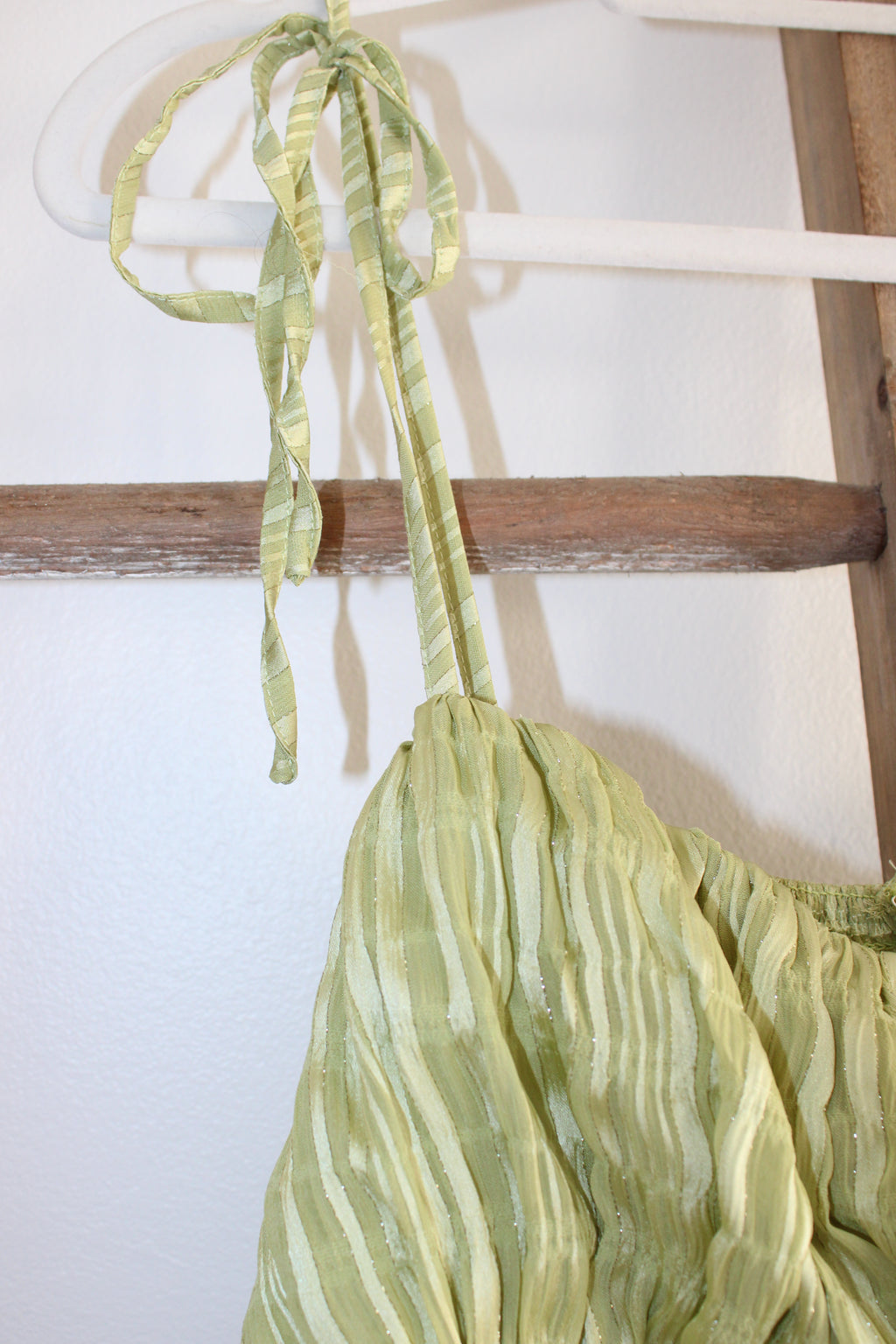 Lulu's Green Pleated Maxi Dress