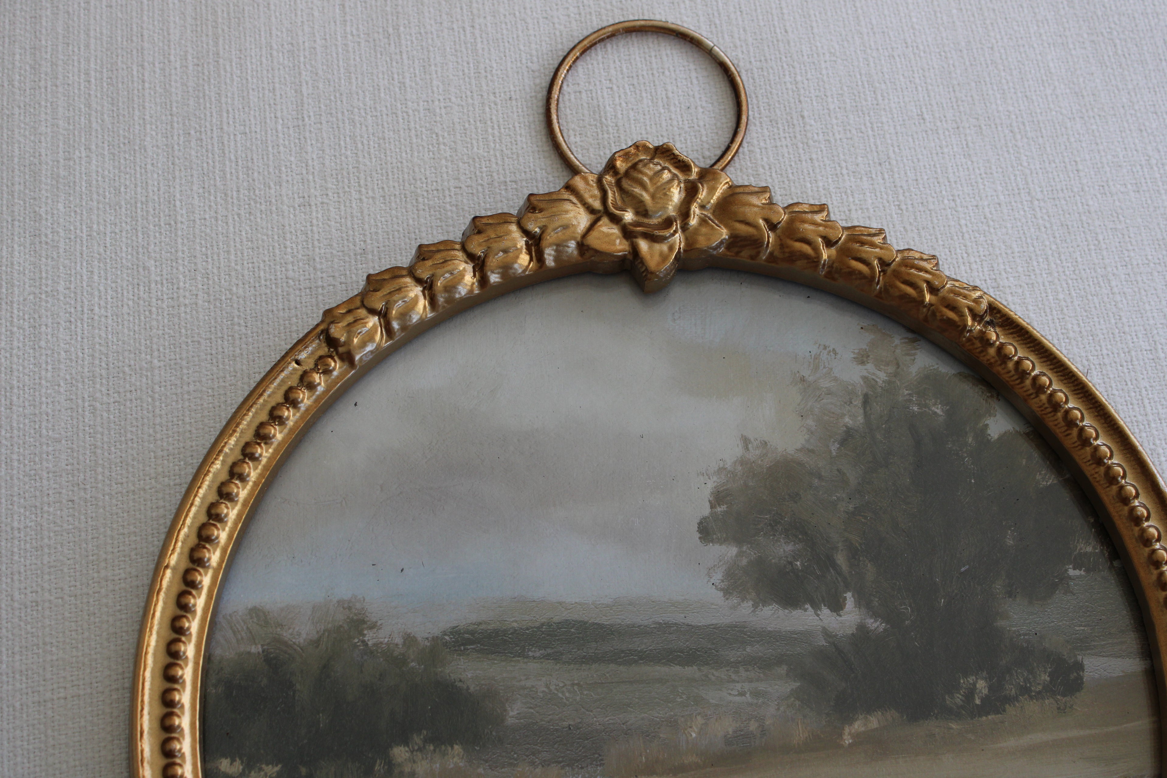 Round Gold Framed Printed Artwork