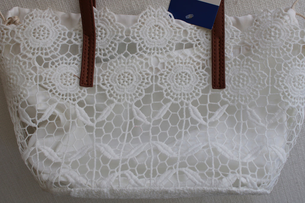 White Lace Handbag
