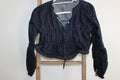 Soolrok Long Sleeve Denim Crop Top