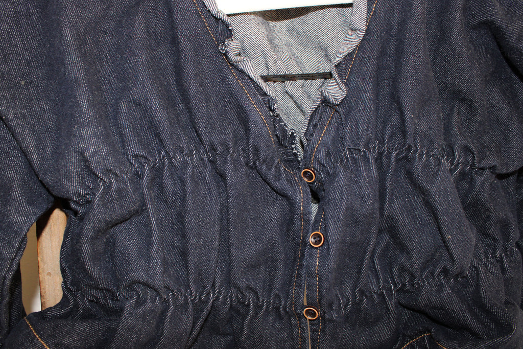 Soolrok Long Sleeve Denim Crop Top