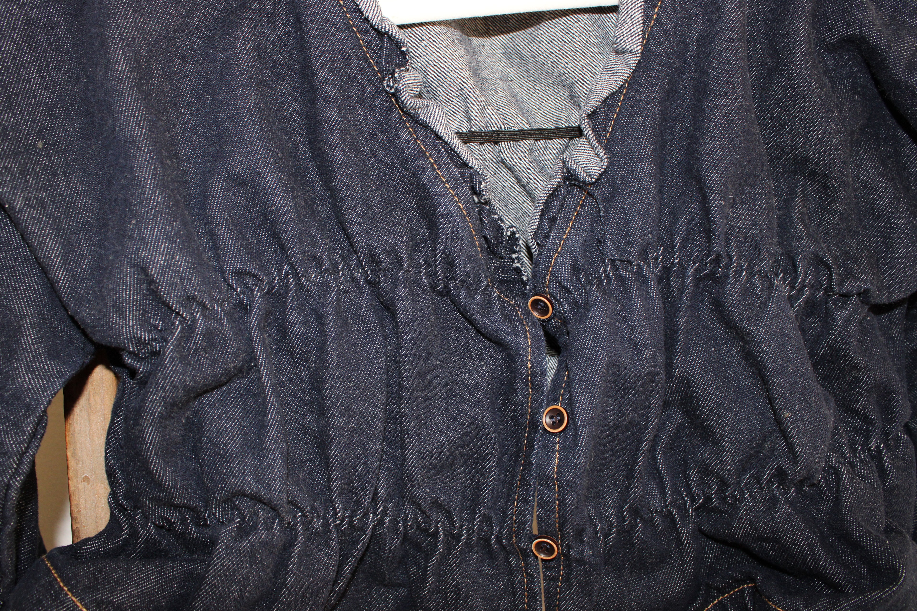 Soolrok Long Sleeve Denim Crop Top