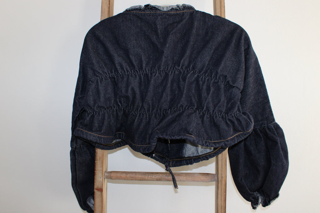 Soolrok Long Sleeve Denim Crop Top