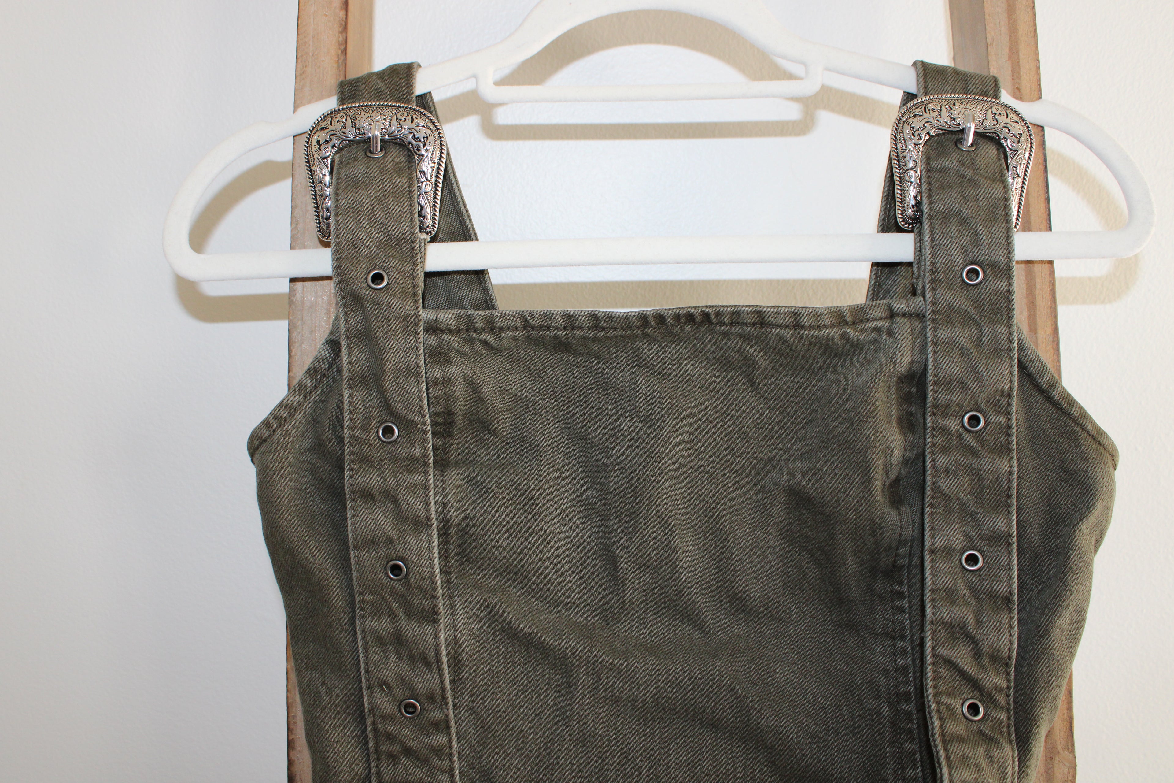 Zara Green Denim Dress