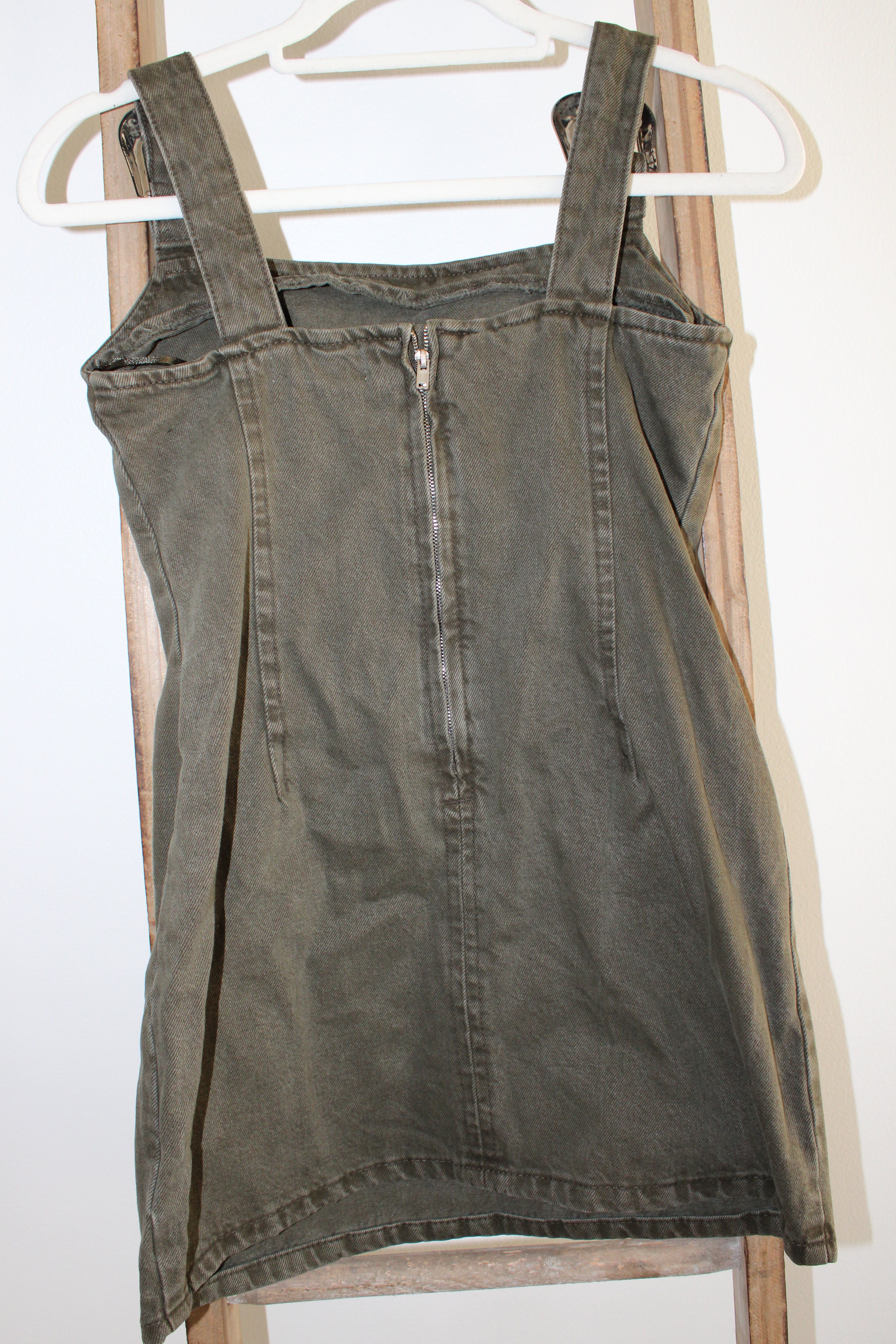 Zara Green Denim Dress