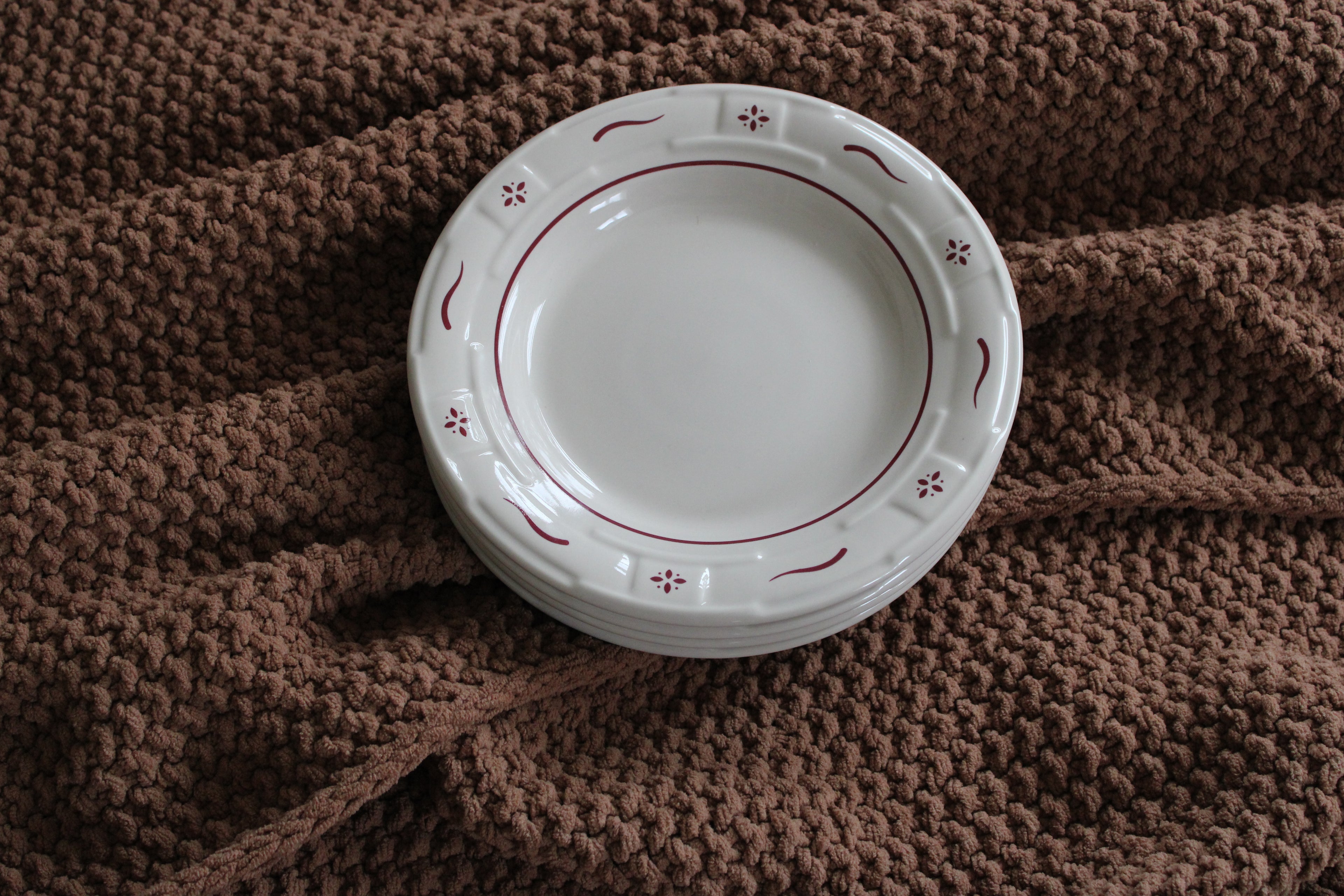 Longaberger Pottery Woven Traditions Heritage Side Plates