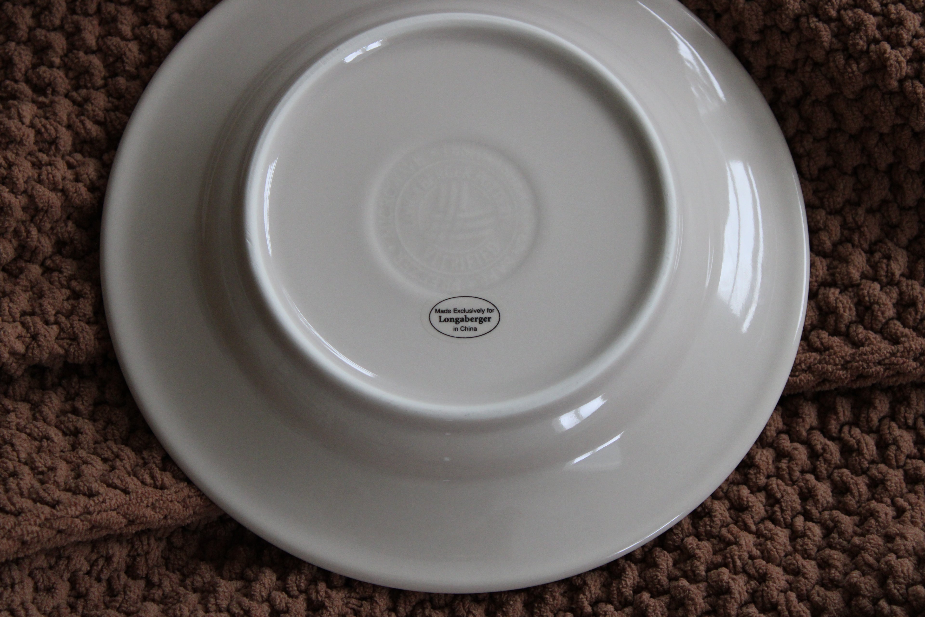 Longaberger Pottery Woven Traditions Heritage Side Plates