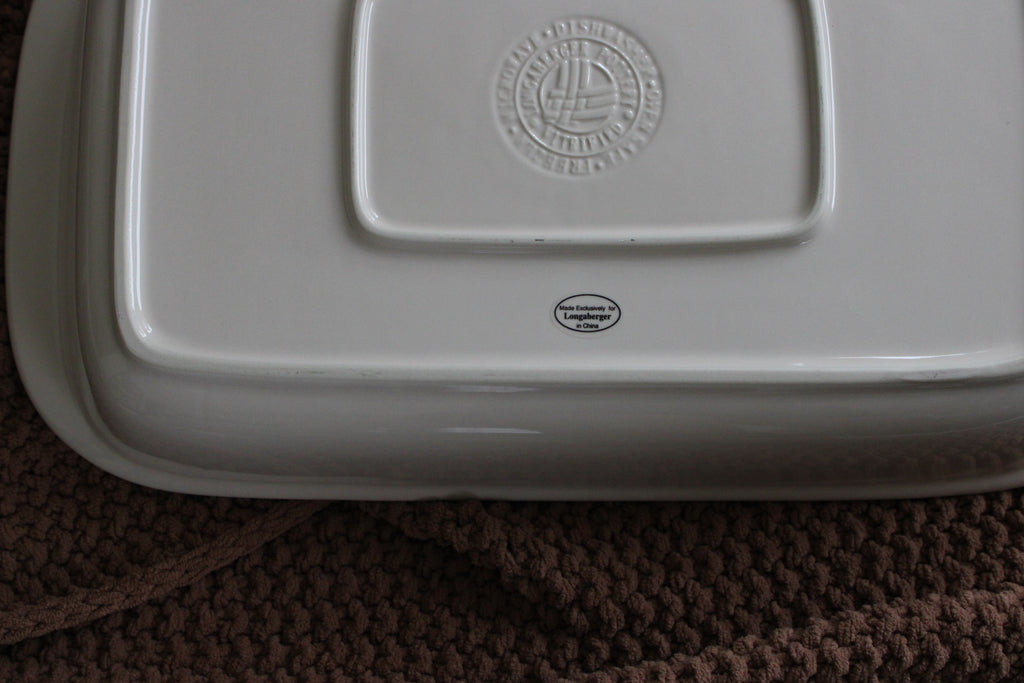 Longaberger Woven Traditions 16" Red Baking Dish