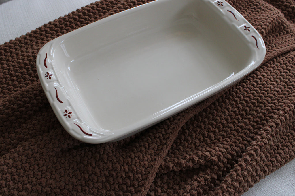 Longaberger Woven Traditions 13" Red Baking Dish