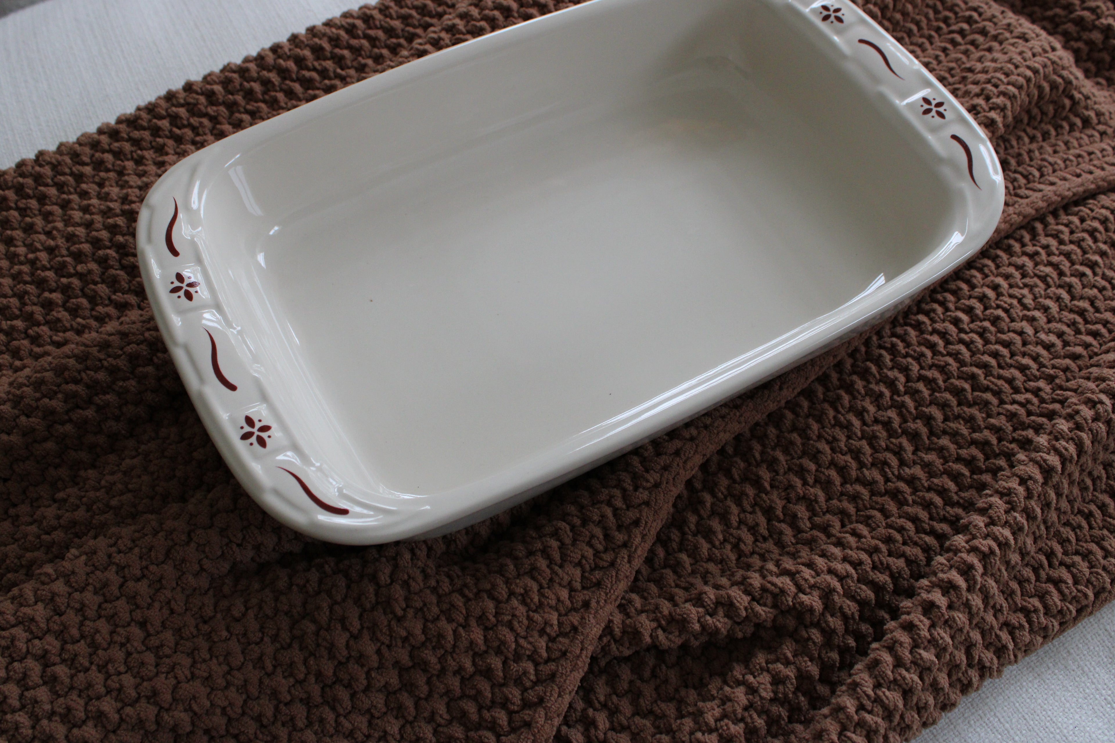 Longaberger Woven Traditions 13" Red Baking Dish