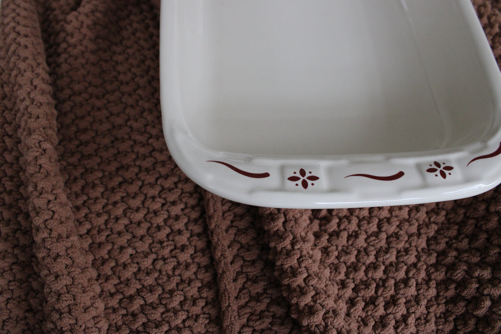 Longaberger Woven Traditions 13" Red Baking Dish