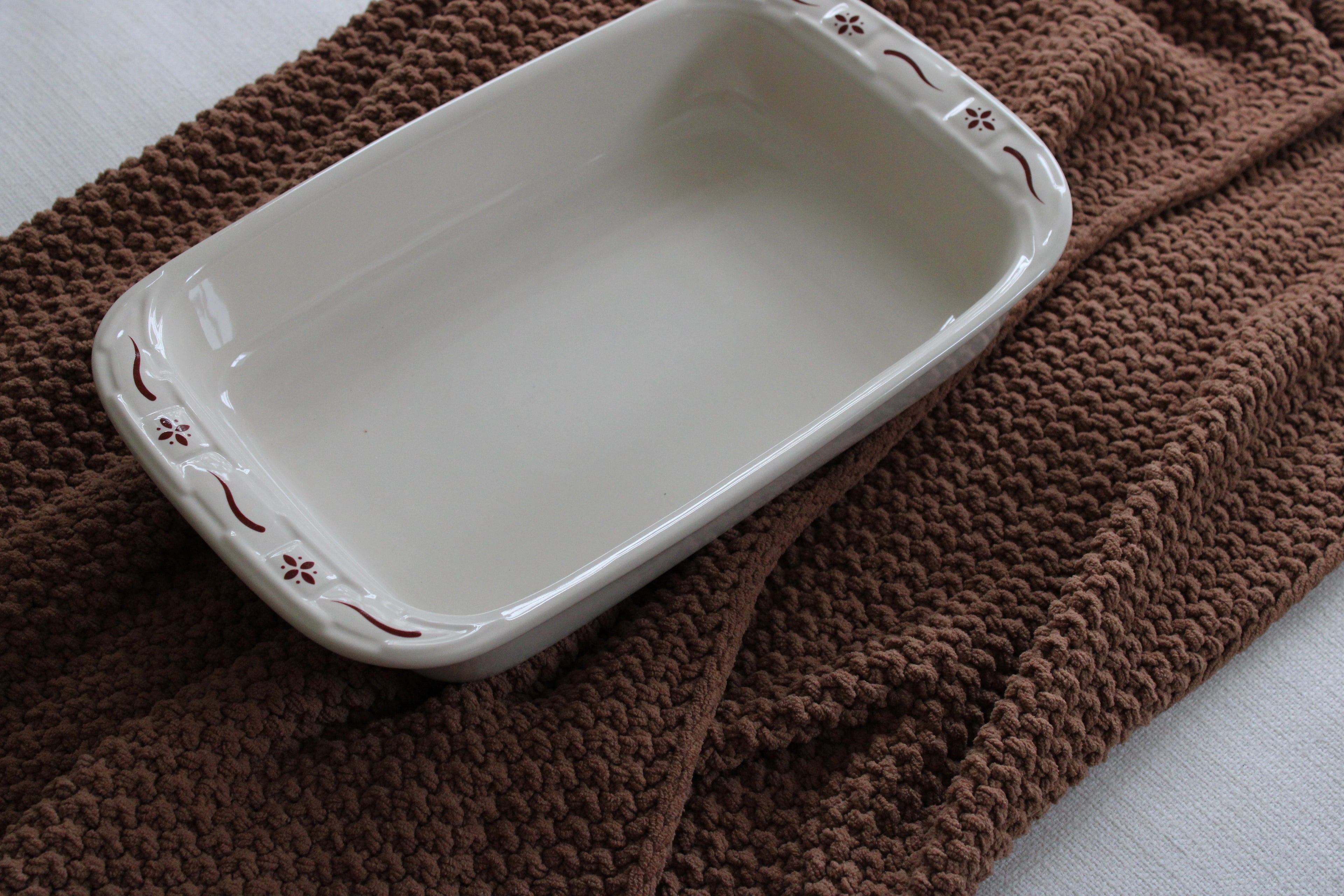 Longaberger Woven Traditions 13" Red Baking Dish
