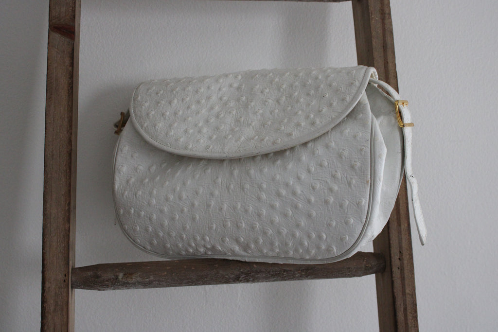 1960s Koret White Leather Bag