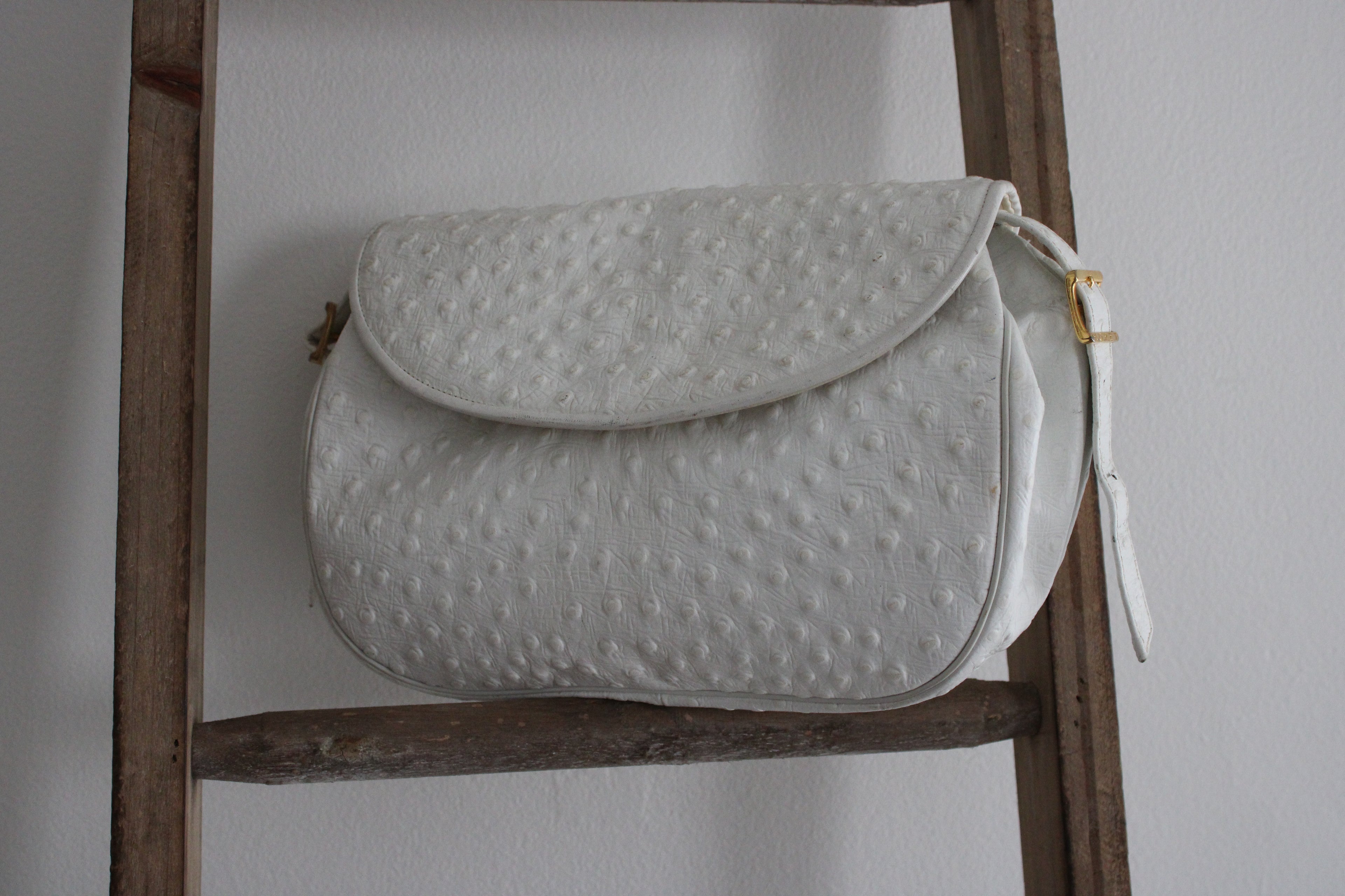 1960s Koret White Leather Bag