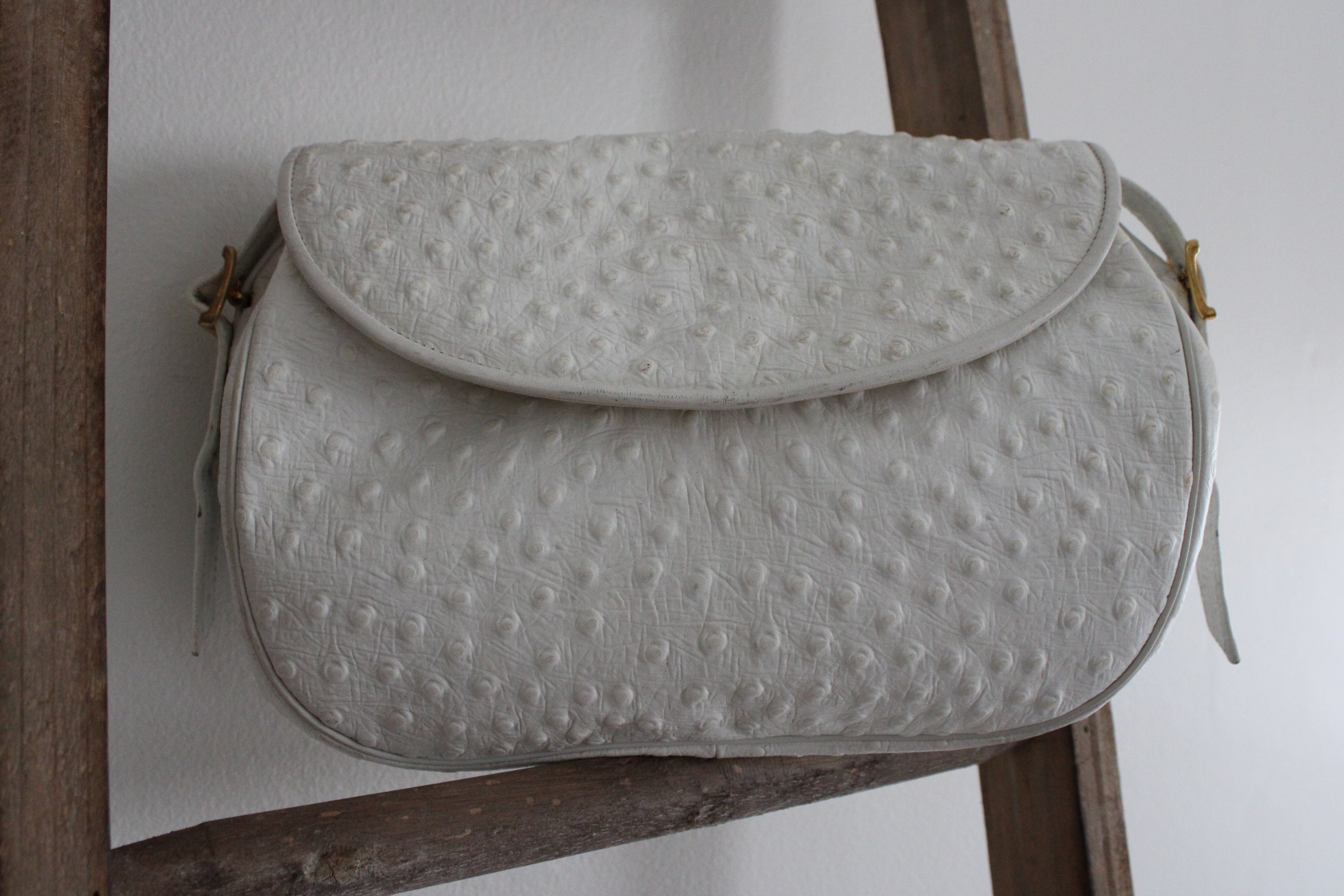 1960s Koret White Leather Bag