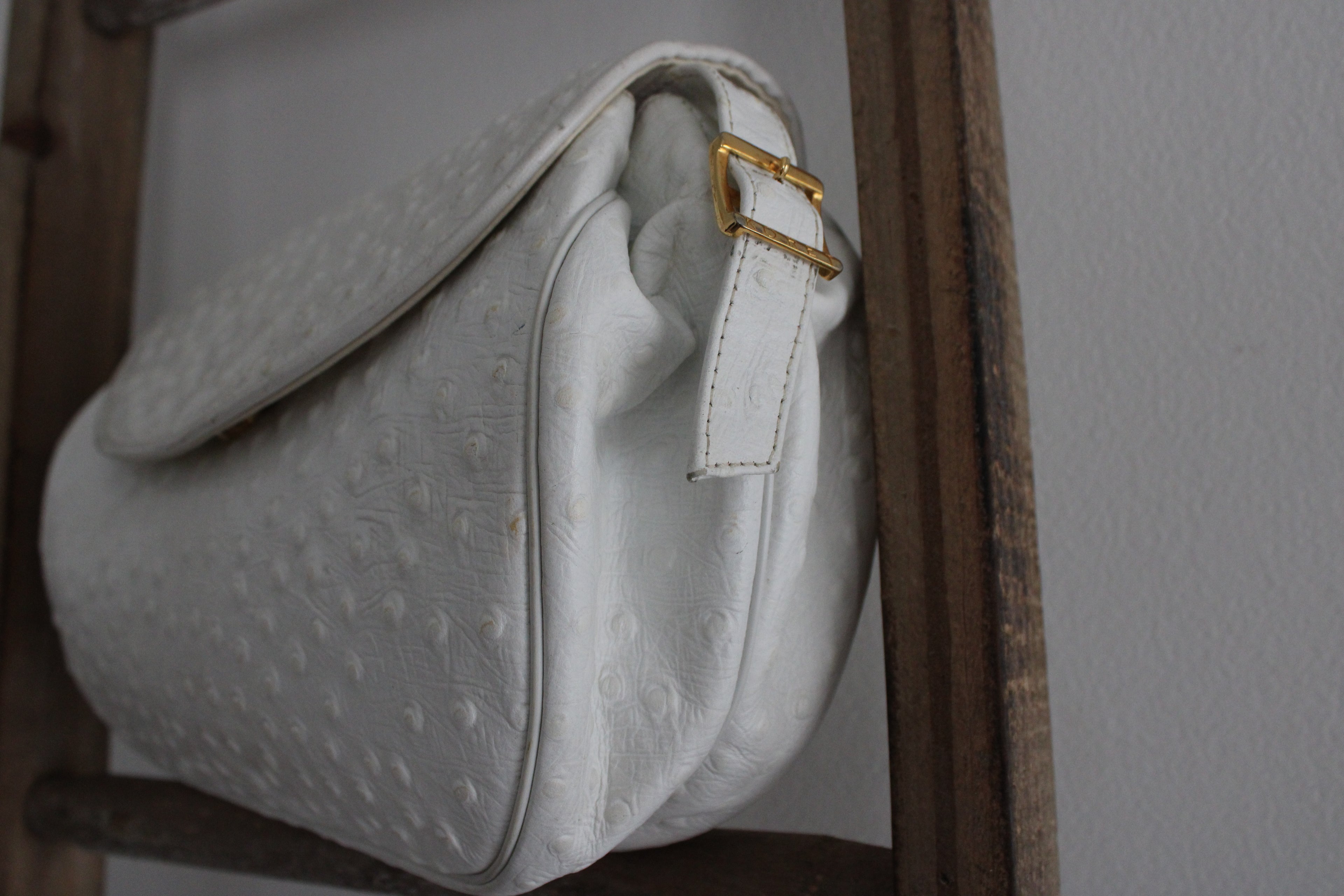 1960s Koret White Leather Bag