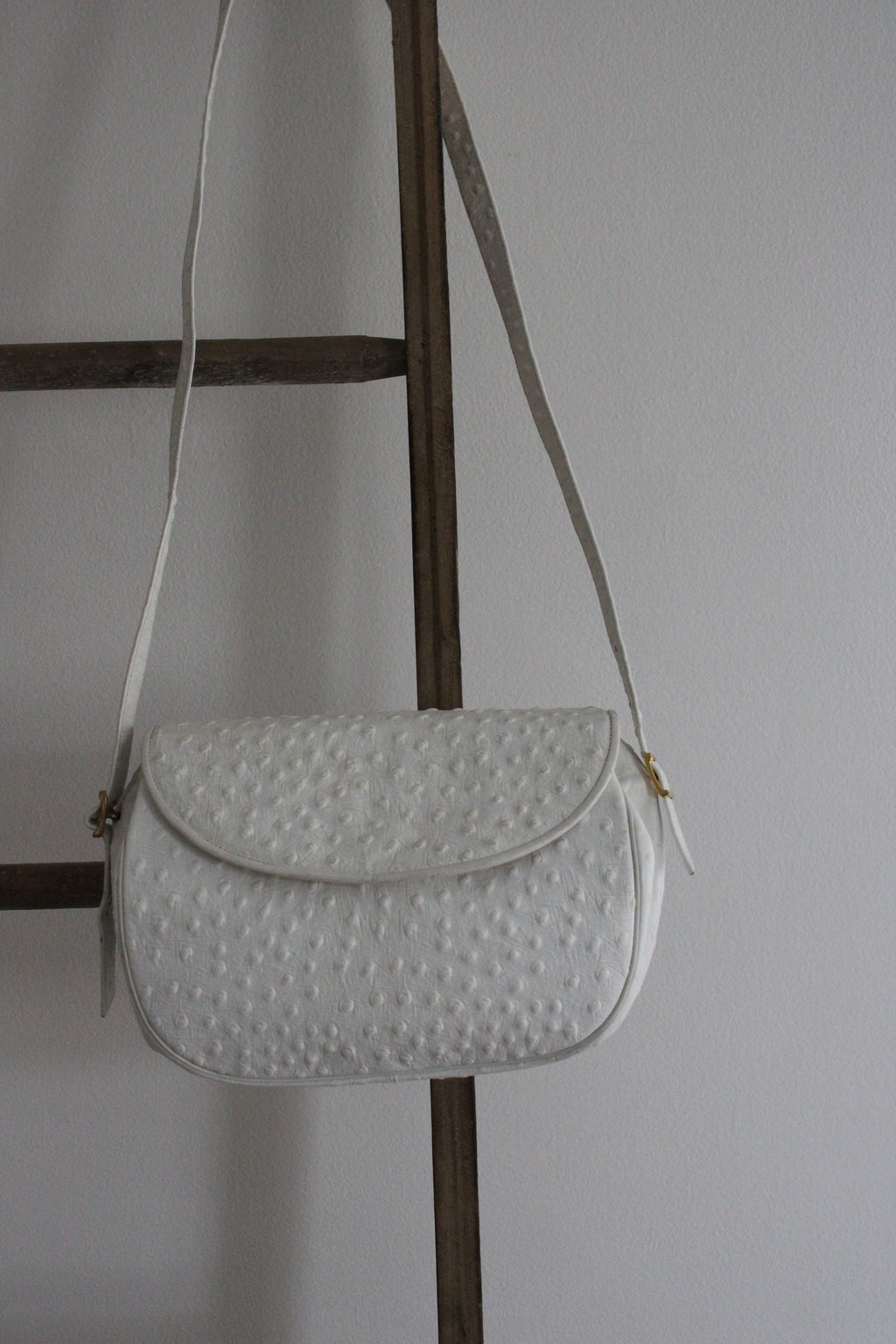1960s Koret White Leather Bag