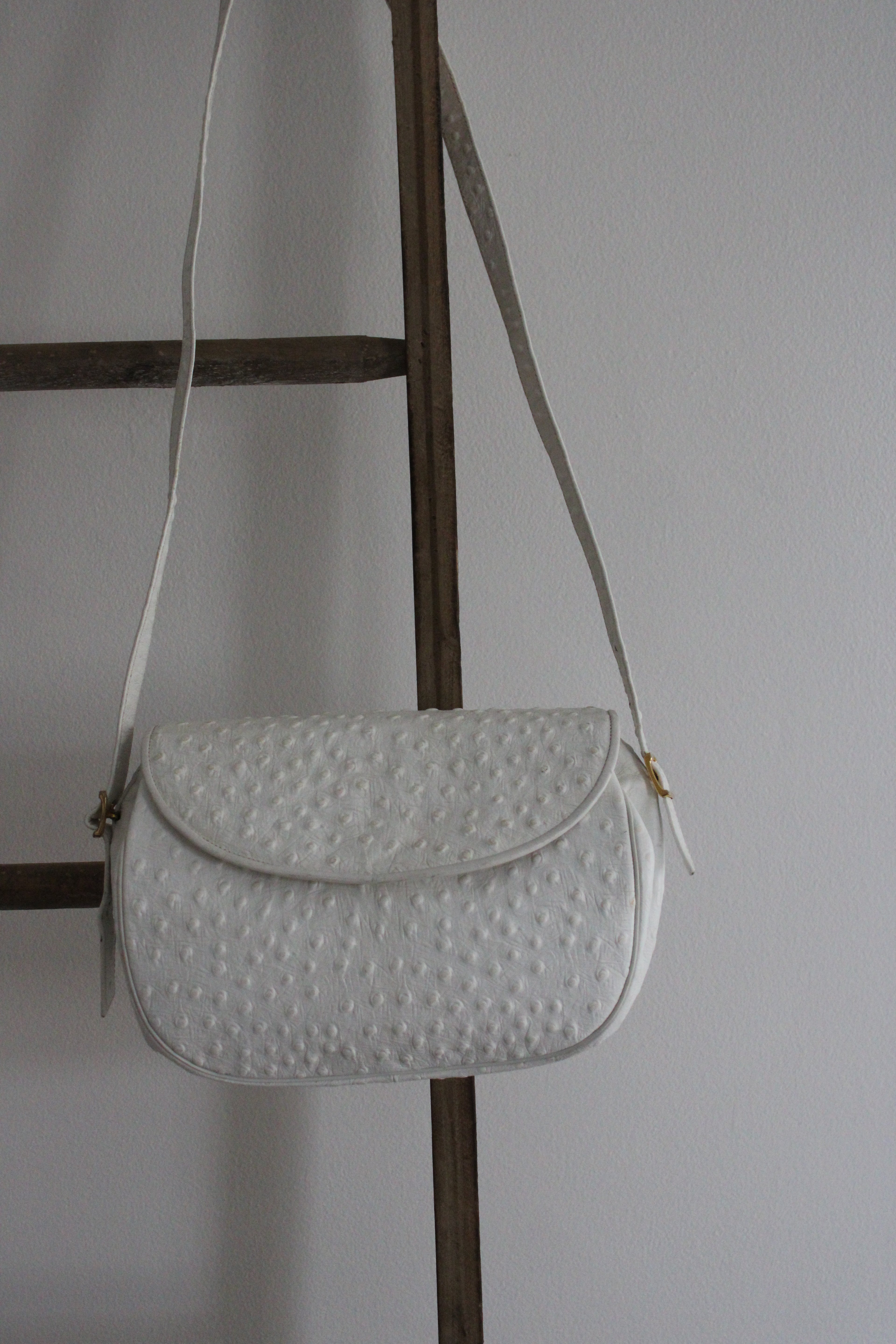 1960s Koret White Leather Bag