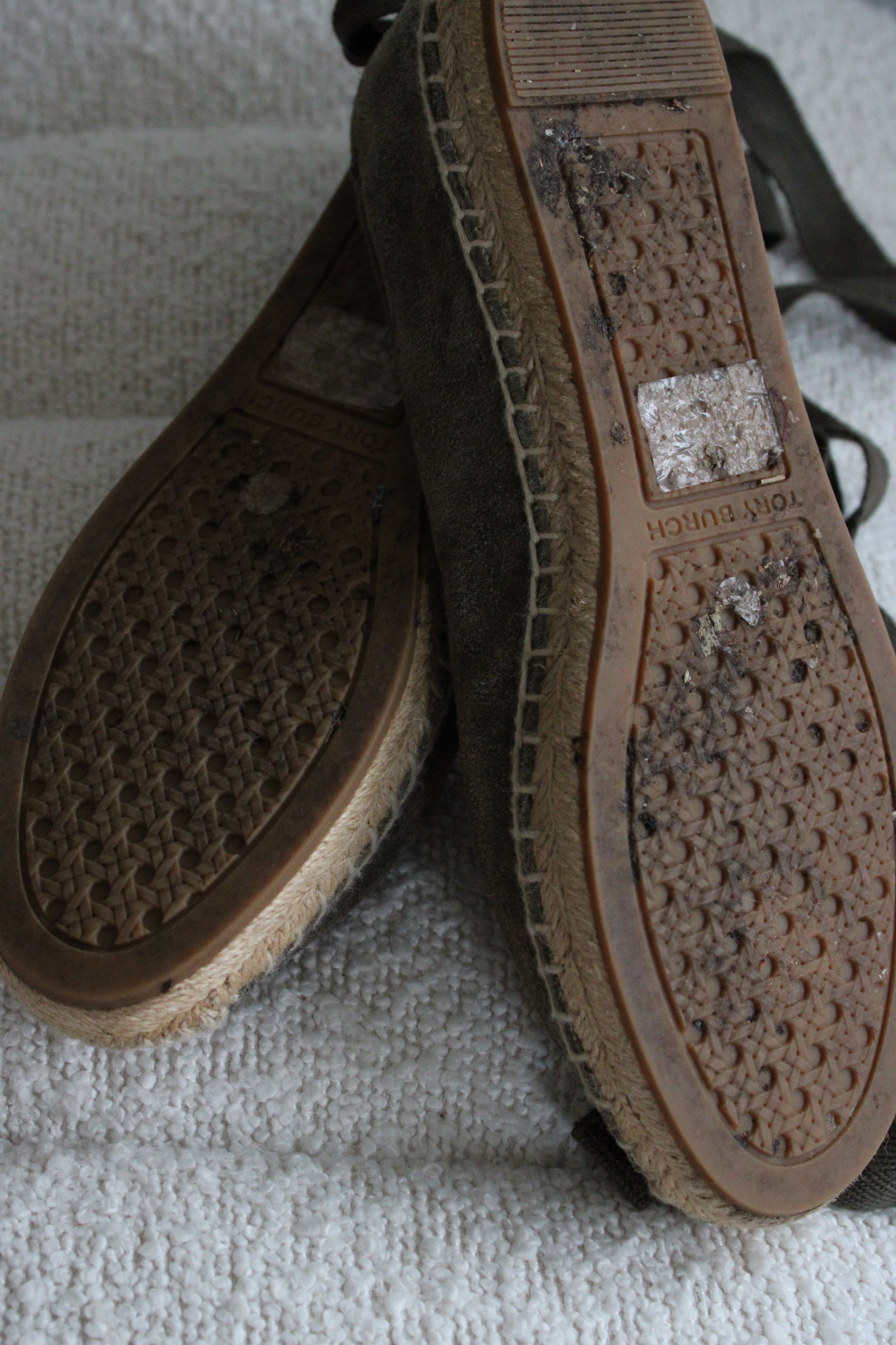 Tory Burch Olive green Suede Espadrilles