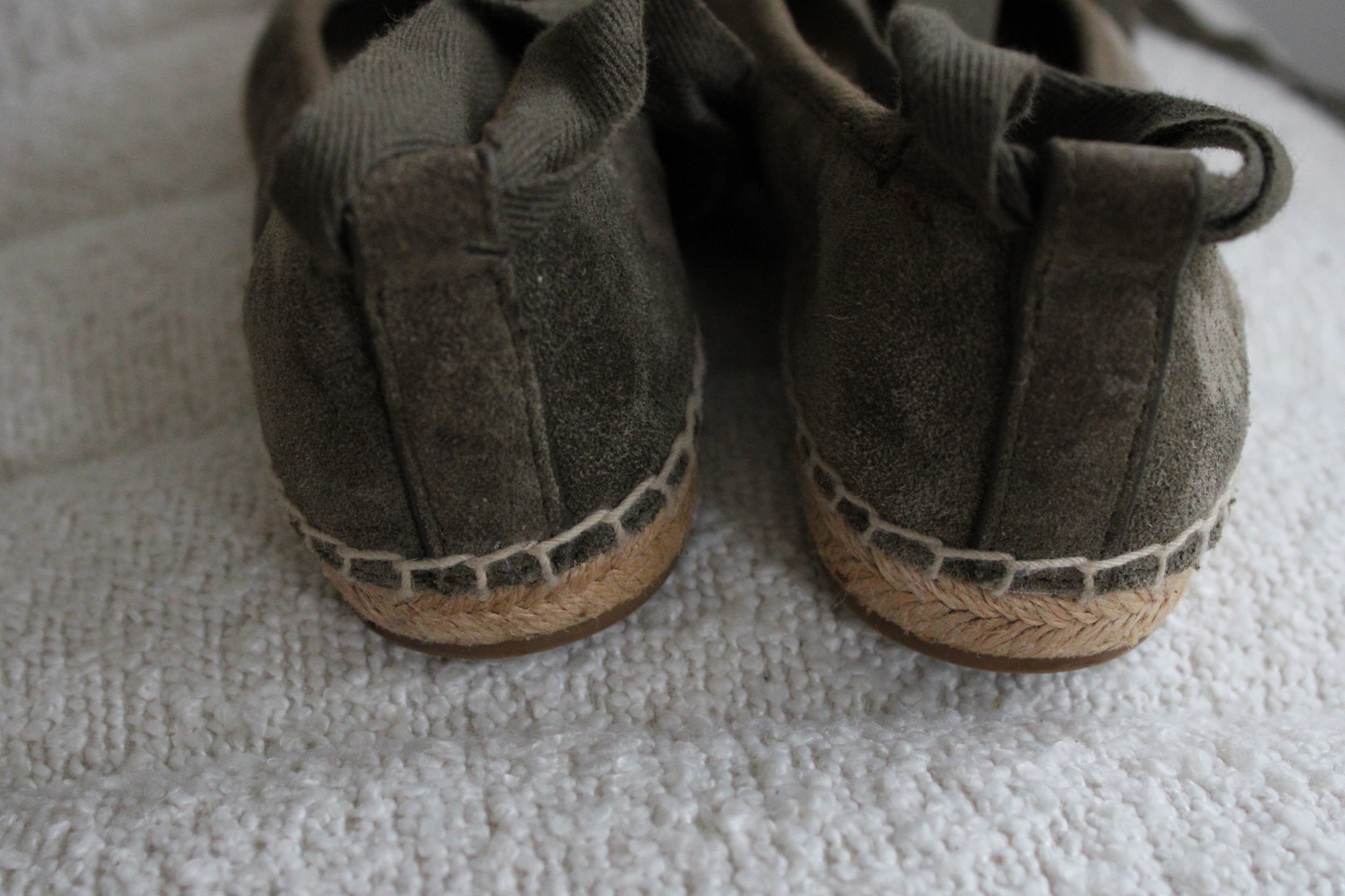 Tory Burch Olive green Suede Espadrilles