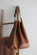Coach Vintage 9166 Legacy Brown Leather Drawstring Bucket Bag