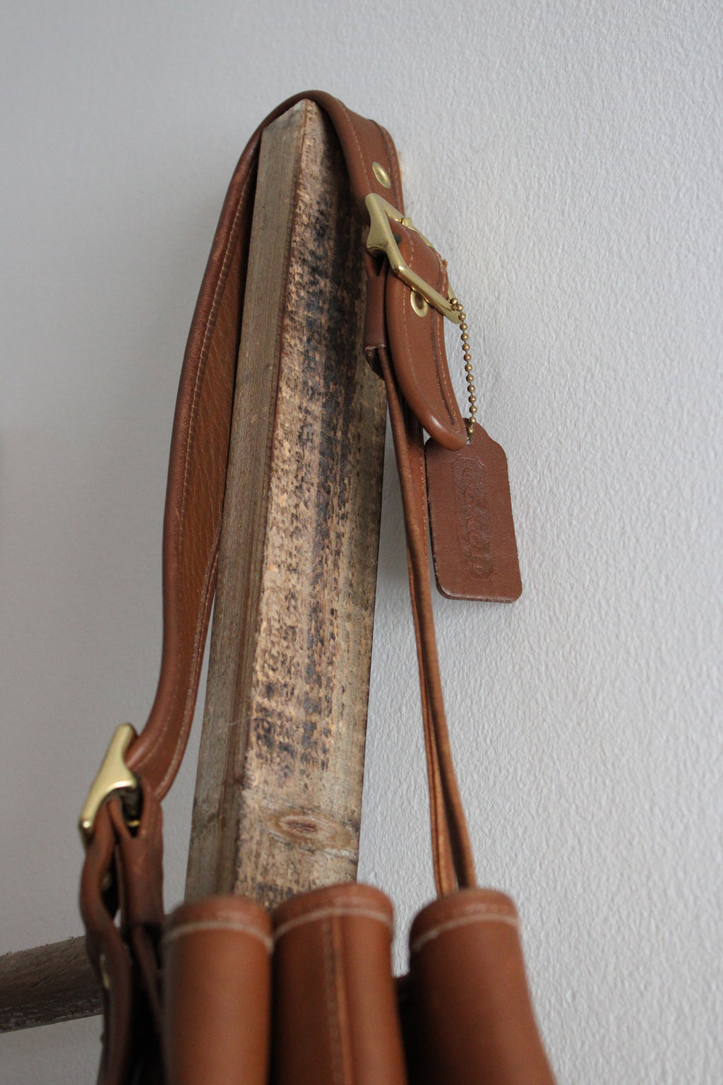 Coach Vintage 9166 Legacy Brown Leather Drawstring Bucket Bag