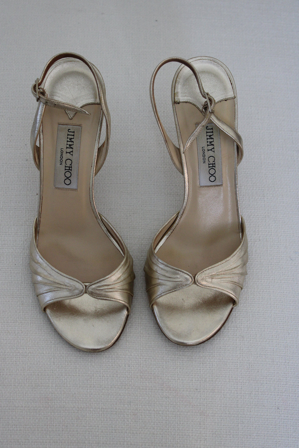 Jimmy Choo Gold Slingback Heels