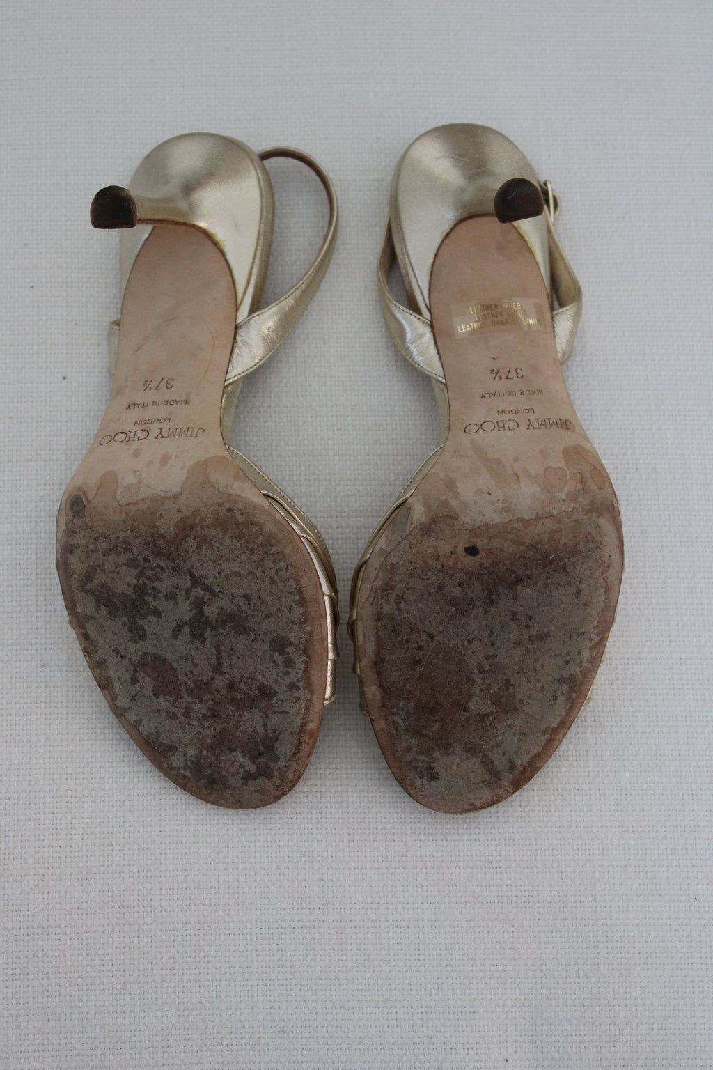 Jimmy Choo Gold Slingback Heels