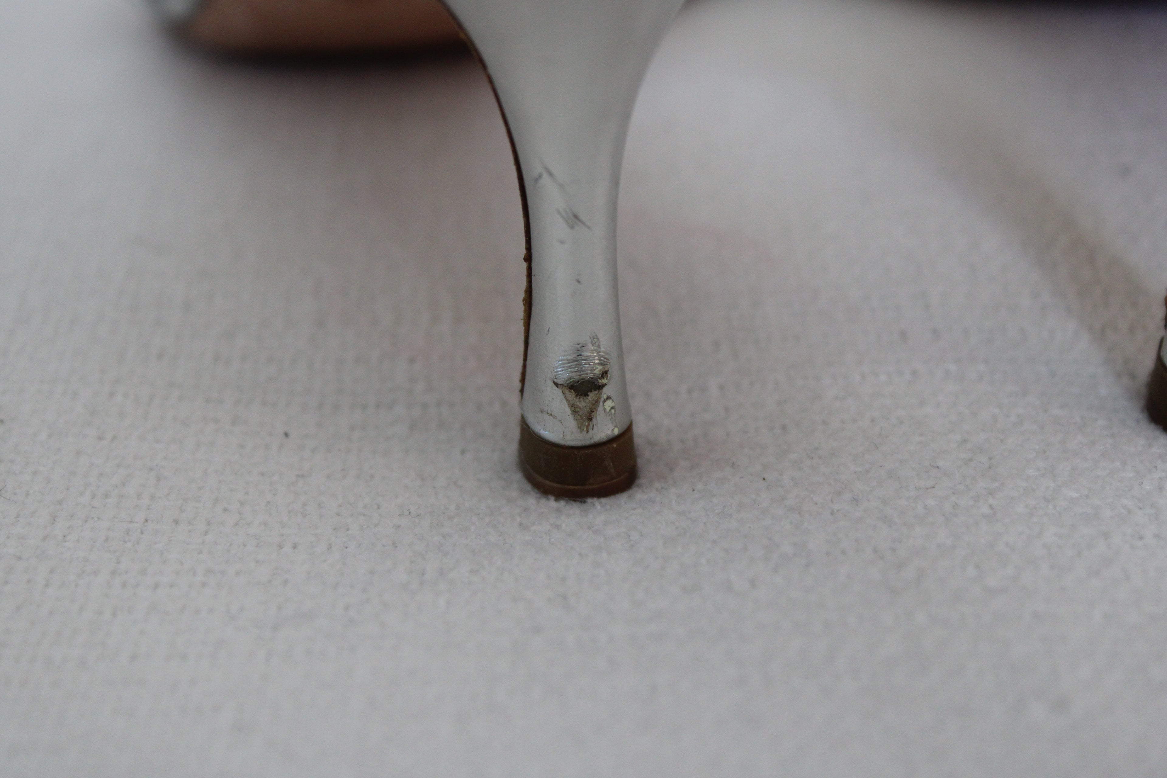 Jimmy Choo Silver Slip On Heels