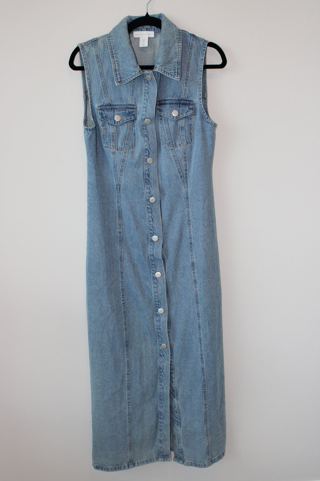 House of Harlow 1960 jean sleeveless button front maxi dress