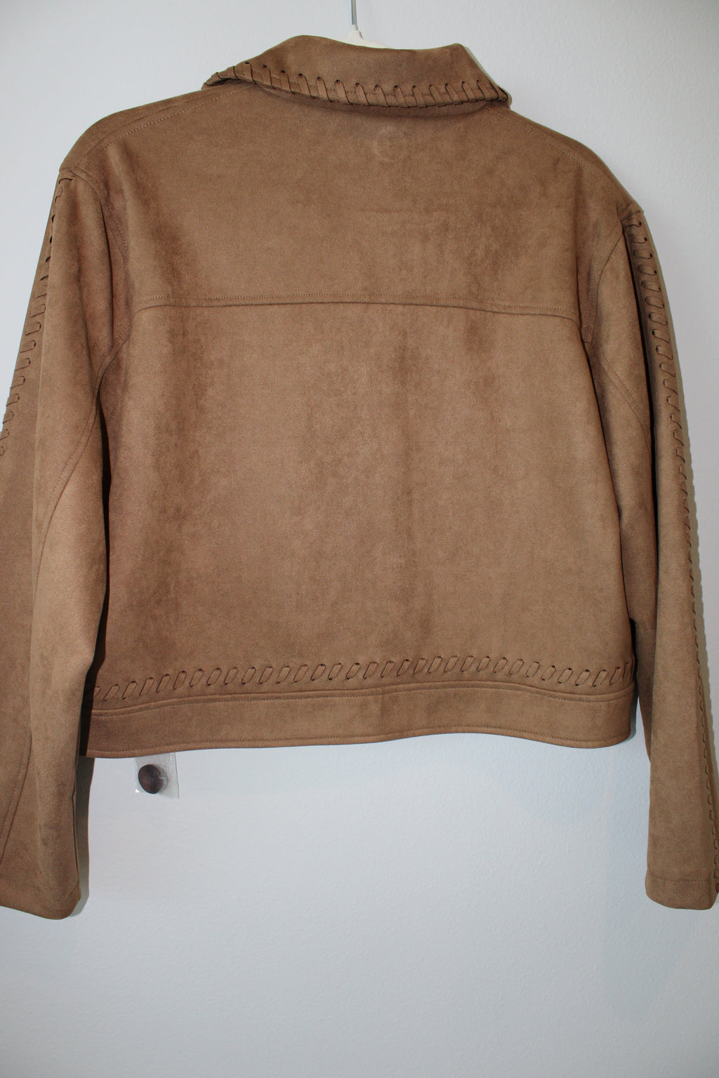 Rebecca Minkoff Faux Suede Whipstitch Trucker Jacket
