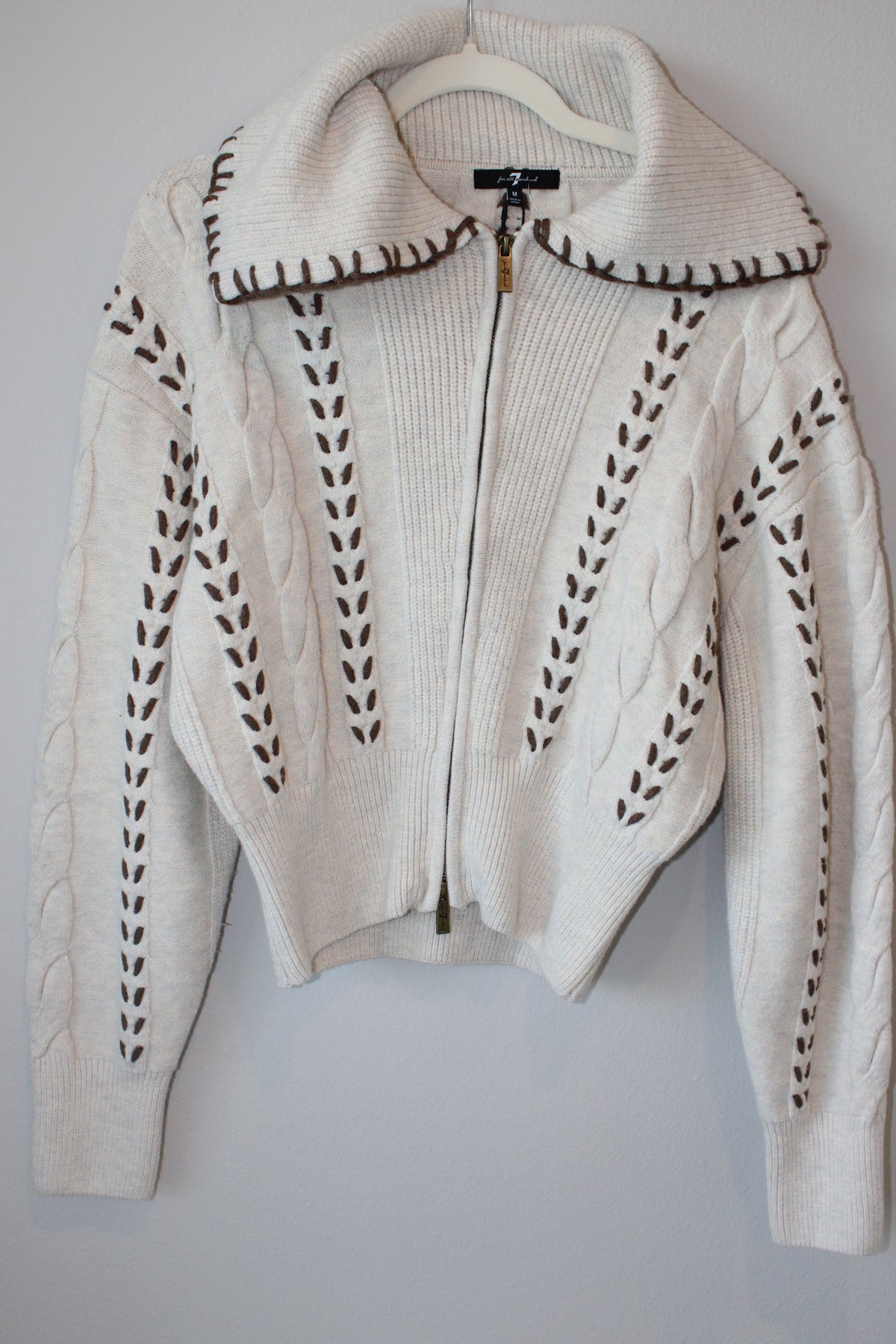 7 for all mankind zip sweater