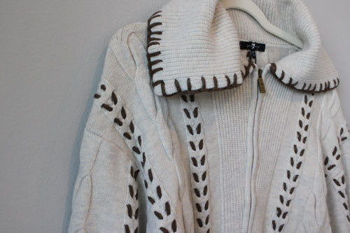 7 for all mankind zip sweater