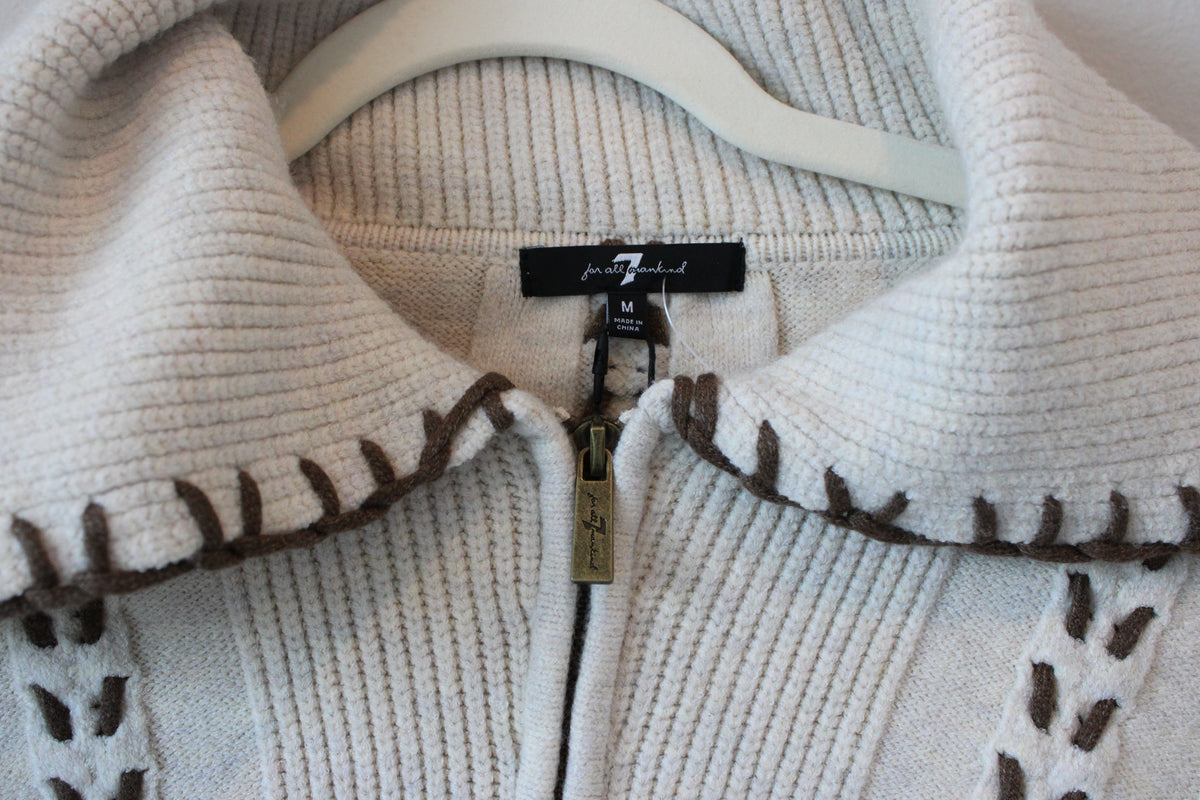 7 for all mankind zip sweater