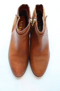Ralph Lauren Damara Leather and Suede Ankle Booties