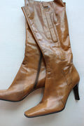 Vintage 1990s Nine West Square-toe Leather Boots