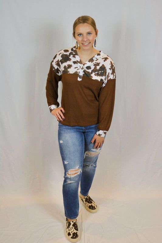 Cow Print Top