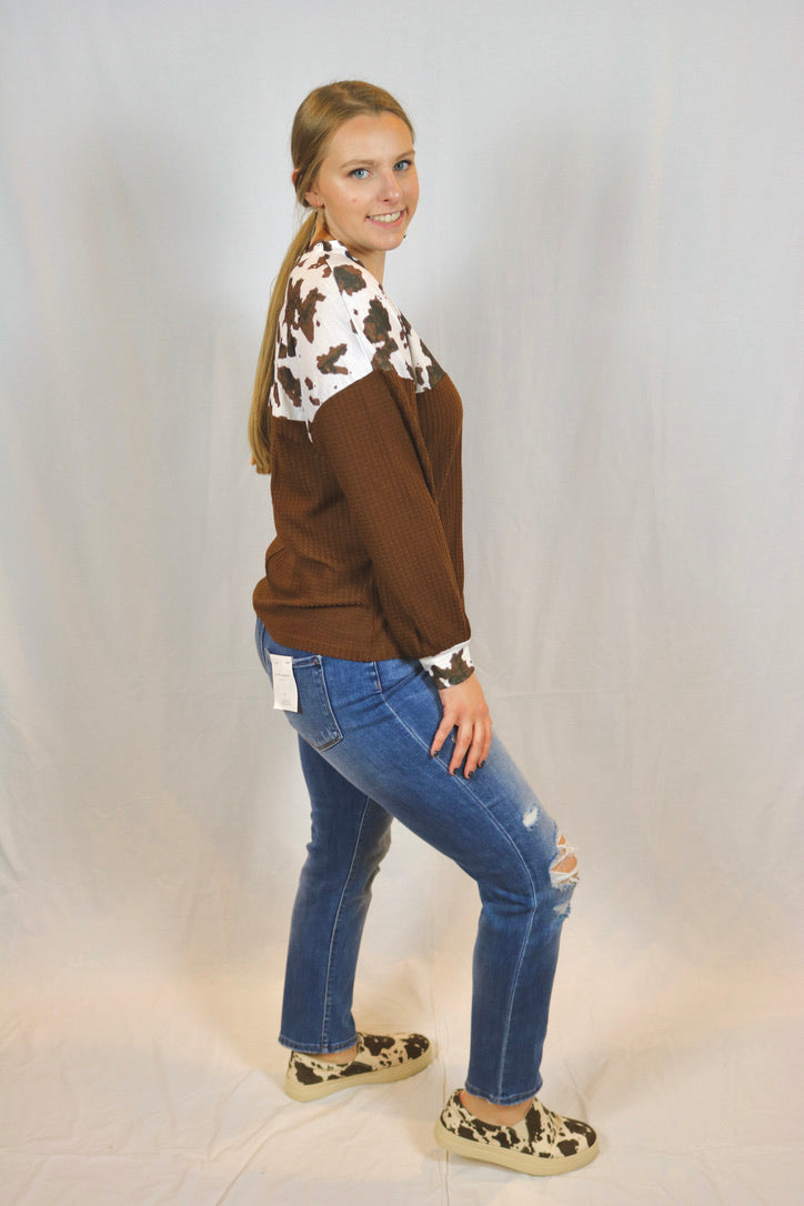 Cow Print Top